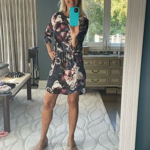 Club Monaco Floral Silk Shift Dress